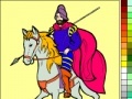 Joc Coloring: Knight on horseback