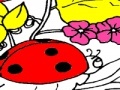 Joc Strawberrys and ladybug coloring 