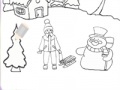 Joc Moon and the snowman coloring