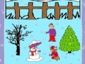 Joc Snow man and winter night coloring