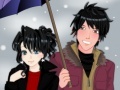 Joc Anime Winter Couple Ddress Up Game