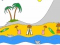 Joc Tropical Beach Coloring