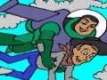 Joc Coloring: Flying in the clouds