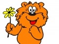 Joc Bear cub with a beautiful camomile