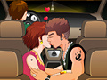 Joc Kiss in the taxi