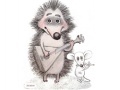 Joc Hedgehog and mouse play musical instruments