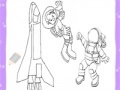 Joc Cute astronauts coloring